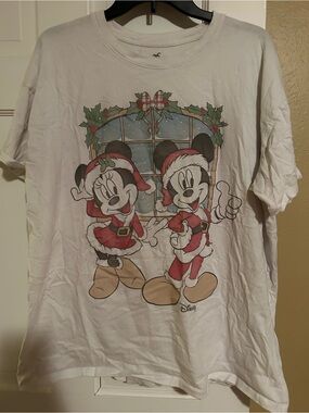 Disney White Christmas Mickey & Minnie Holiday Tee